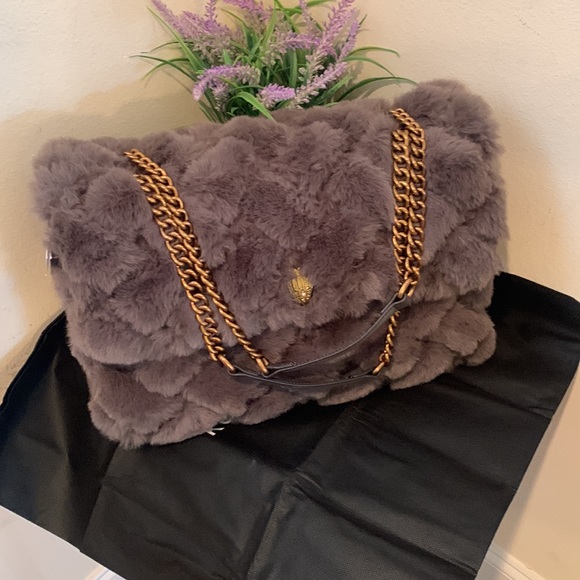 Kurt Geiger Handbags - Kurt Geiger London Kensington XXL Quilted Faux Fur Shoulder Bag